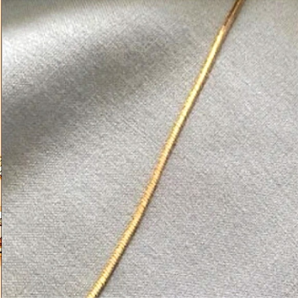 Multilayer Gold Plated Cuban Chain Link Herringbone Flat Snake Choker Necklace - Picture 4 of 7